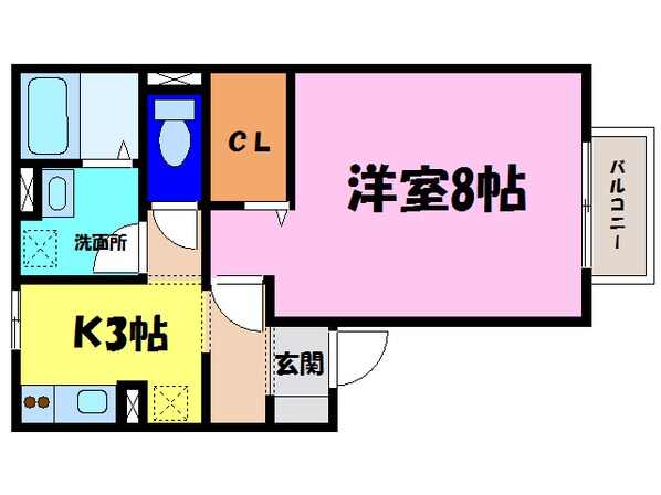 サルドセジュール２番館の物件間取画像